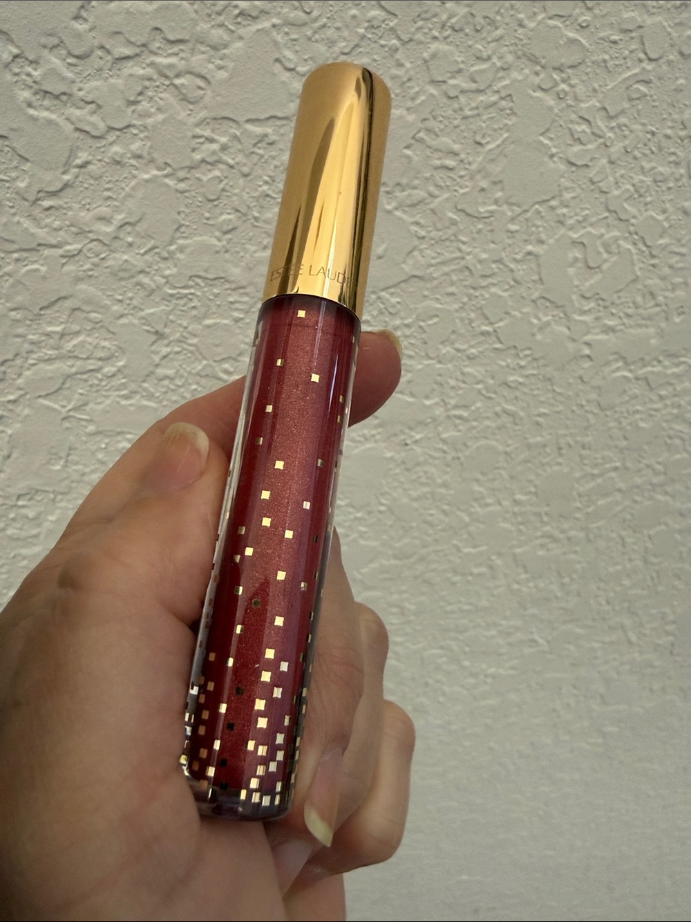 Estee Lauder Shimmery Rose Lip Gloss - Metallic Rose Gold Cap